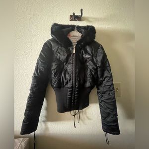 Y2K Bebe Cropped Satin Jacket